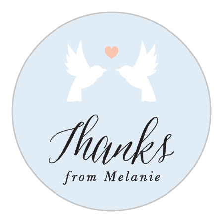 Love Robins Bridal Shower Stickers