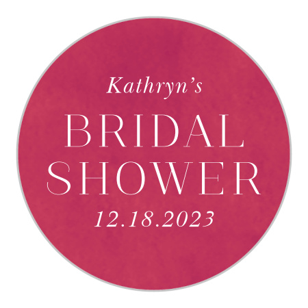 Berry Holly Bridal Shower Stickers