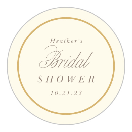 Fancy Ritz Bridal Shower Stickers