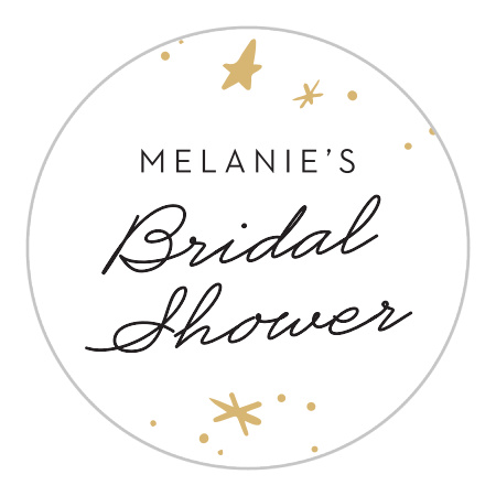 Cocktail Celebration Bridal Shower Stickers