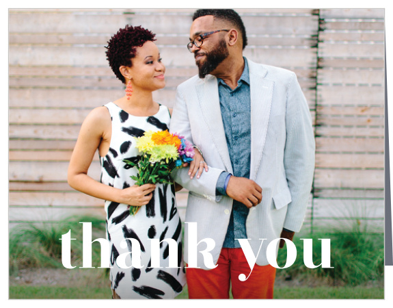 Express appreciation for the support and presence of your loved ones with our Chic Editorial Bridal Shower Thank You Cards.