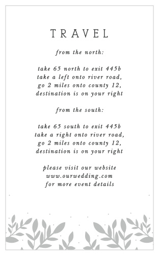 Feel sure that your guests can arrive safely and swiftly to your venue, by giving them our Whimsical Love Birds Direction Cards!