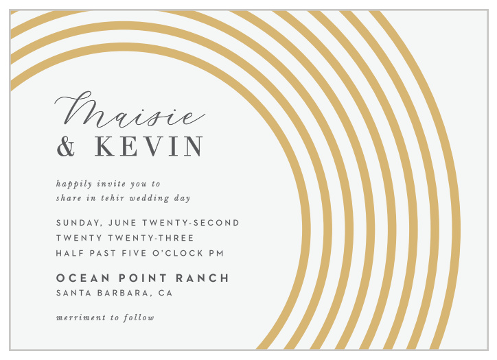 Our Modern Circles Wedding Invitations surround you with family and friends on your special day!