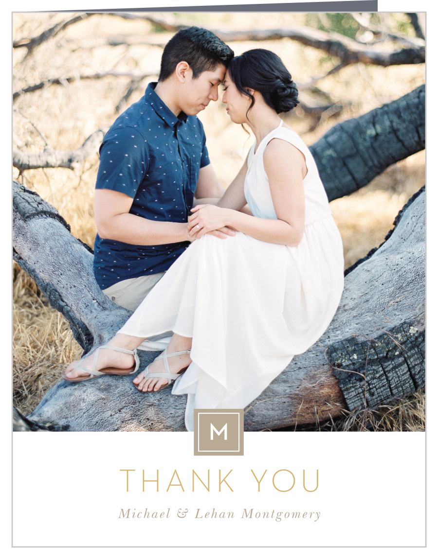 Simply Stated Bridal Shower Thank You Cards
