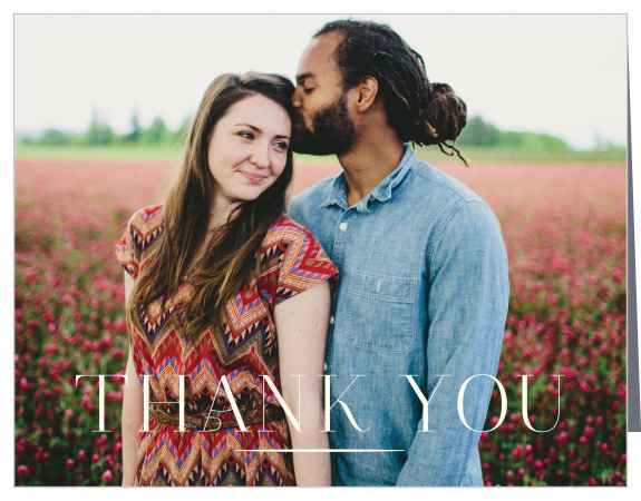 Thank your guests with class with simple refinement with our Classic Elegance Bridal Shower Thank You Cards.