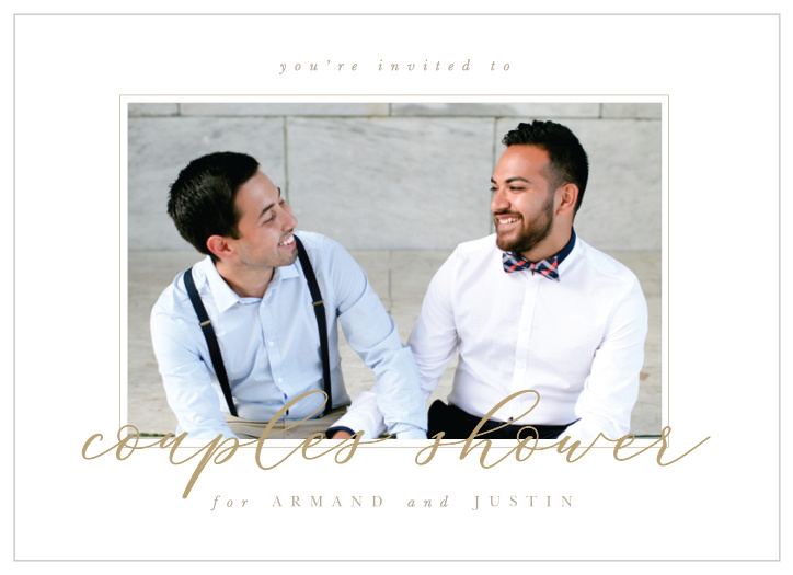 Our Oversize Script Bridal Shower Invitations bring your closest family and friends together for some pre-wedding festivities!