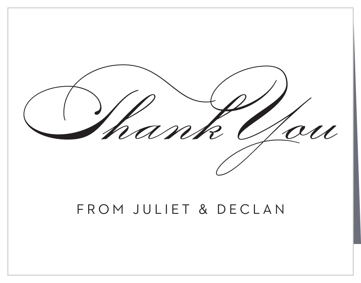 Classic Script Bridal Shower Thank You Cards