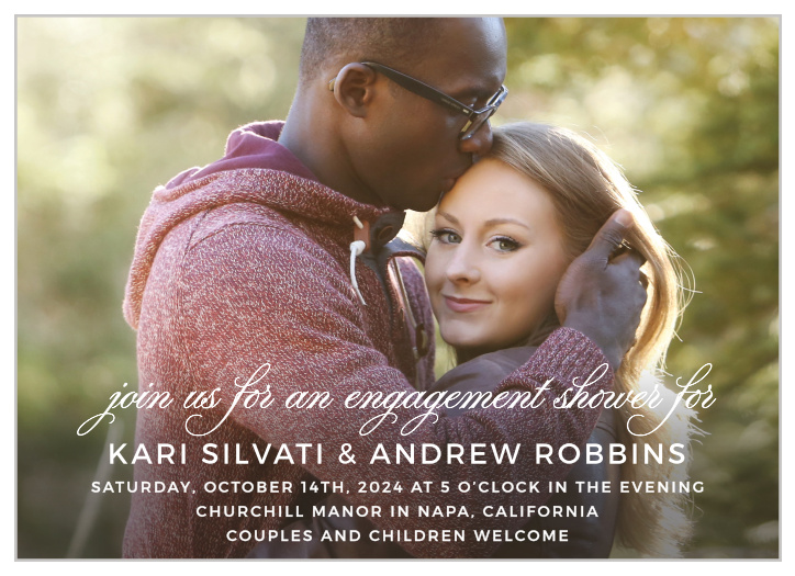 Announce your shower with the simple refinement of our Exquisite Class Bridal Shower Invitations.