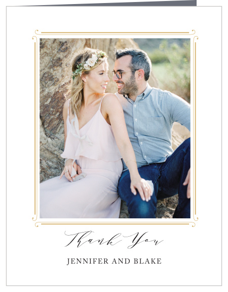 Let your guests know how much you appreciate their attendance at your event, with our Country Estate Bridal Shower Thank You Cards!