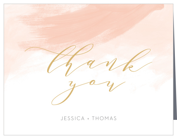 Show your appreciation with the tasteful artistry of our Watercolor Stroke Bridal Shower Thank You Cards.