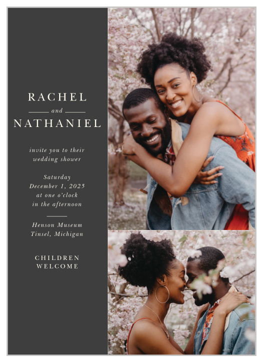 Bring your closest family and friends together to celebrate before the big day with our Modern Honor Bridal Shower Invitations.