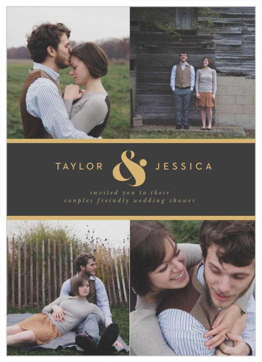 Gather your favorite people for some pre-wedding festivities with our Minimal Band Bridal Shower Invitations.