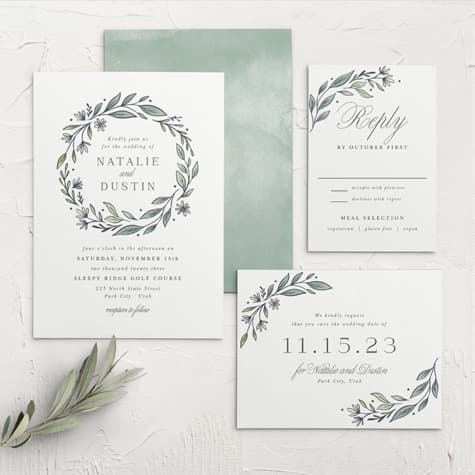 Classic Gerber Daisy Wedding Invitations