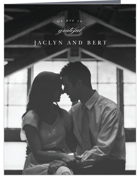 Show your appreciation with the simple refinement of our Classic Photo Bridal Shower Thank You Cards.