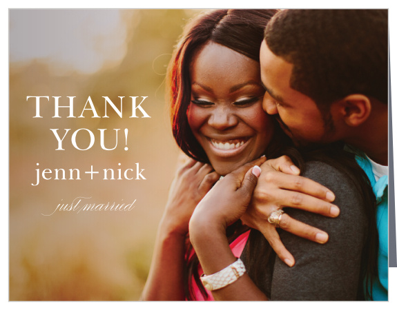 Send our Sheer Overlay Bridal Shower Thank You Cards to your family and friends to let them know you appreciate their attendance at your event!