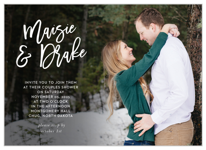 Choose our sweet and simple Warm Woods Bridal Shower Invitations to kickstart your pre-wedding celebrations!