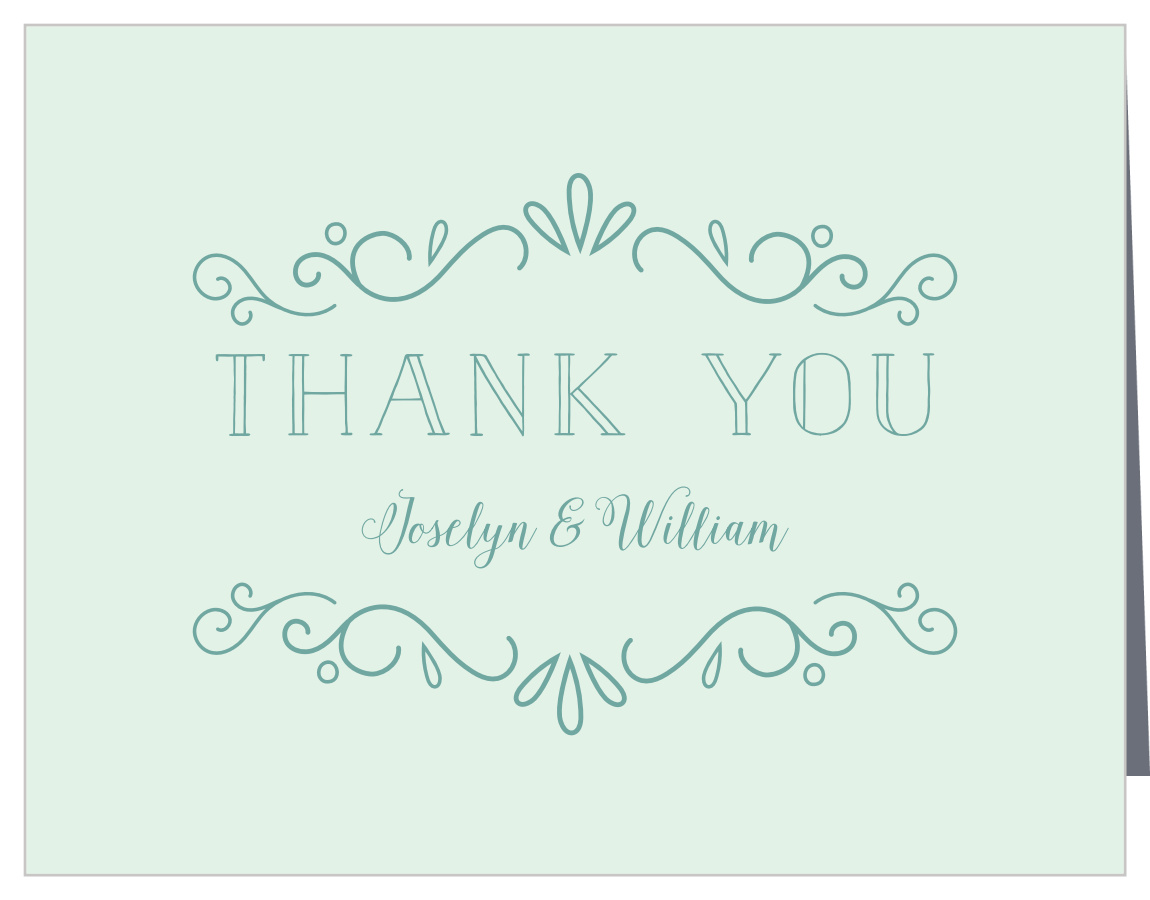 Glowing Garden Bridal Shower Thank You Cards