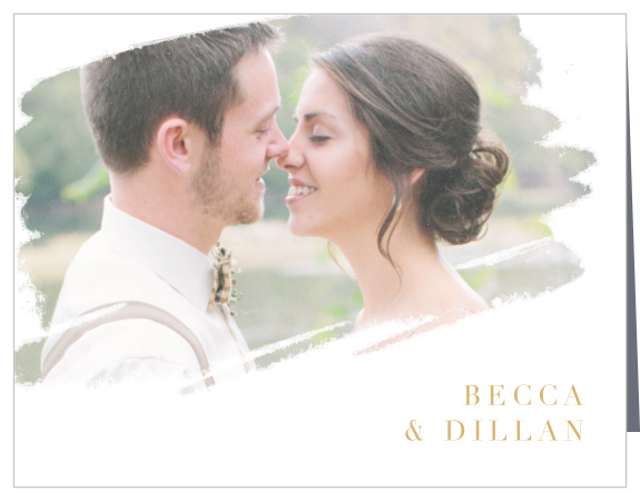 Our Brushstroke Bliss Foil Bridal Shower Thank You Cards are the perfect, unique design for thanking your friends and family for attending your event!