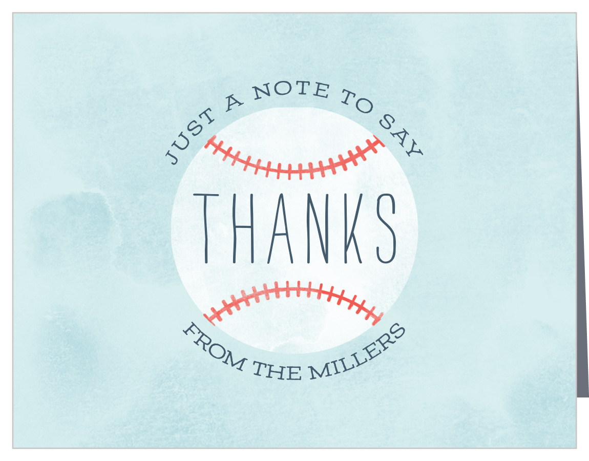 All Star Baseball First Birthday Thank You Cards