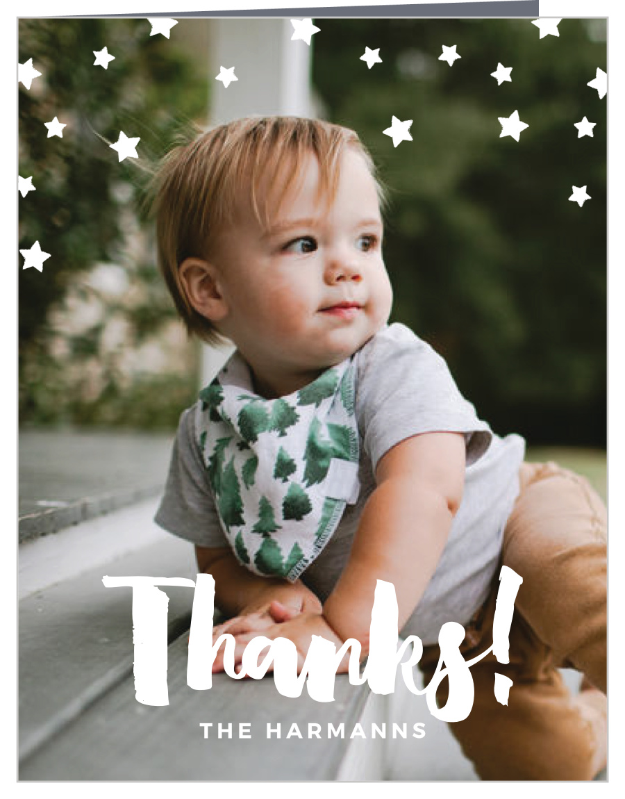 Photo Classic First Birthday Thank You Cards
