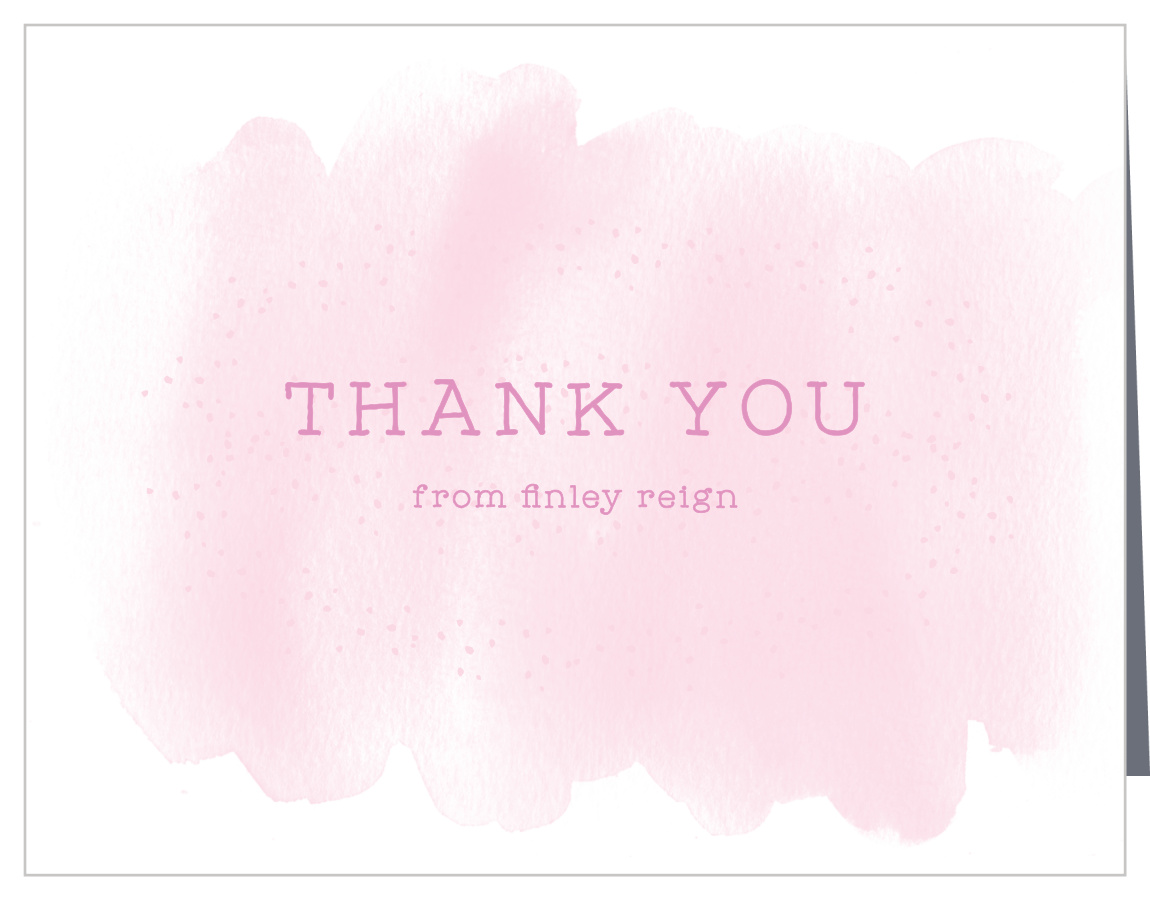 Purple One First Birthday Thank You Cards by Basic Invite