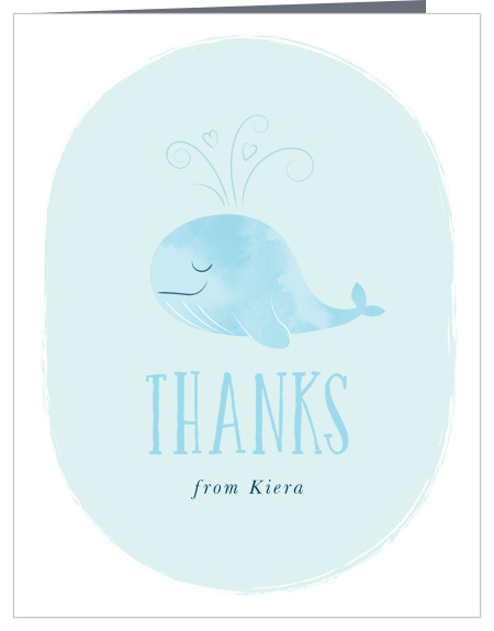 Let loved ones know how much you appreciated their presence at your little one's party with our Whale Watching First Birthday Thank You Cards.