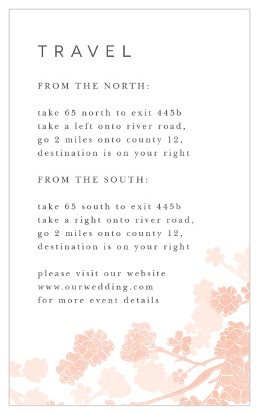 Be sure that nobody gets lost with our Tree Blossoms Direction Cards.