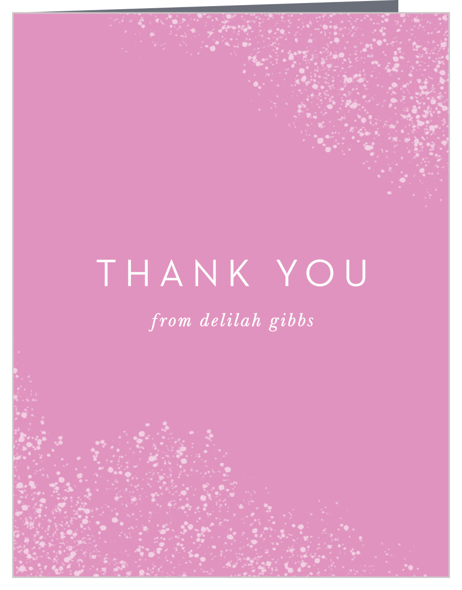Lots of Glitter First Birthday Thank You Cards