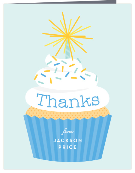 Thank your little one's supporters with our Little Cupcake First Birthday Thank You Cards.
