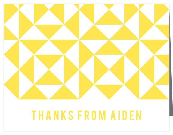 Express your gratitude after your little one's big day with our Little Cupcake First Birthday Thank You Cards. These adorable cards feature a bold, yellow pattern in the background.