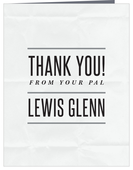 Express gratitude for the support and presence of guests at your child's celebration with our Newspaper Article First Birthday Thank You Cards.