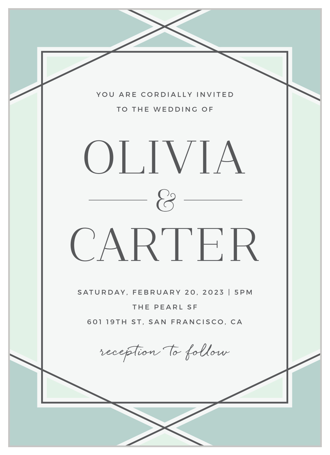 Simple Lines Wedding Invitations