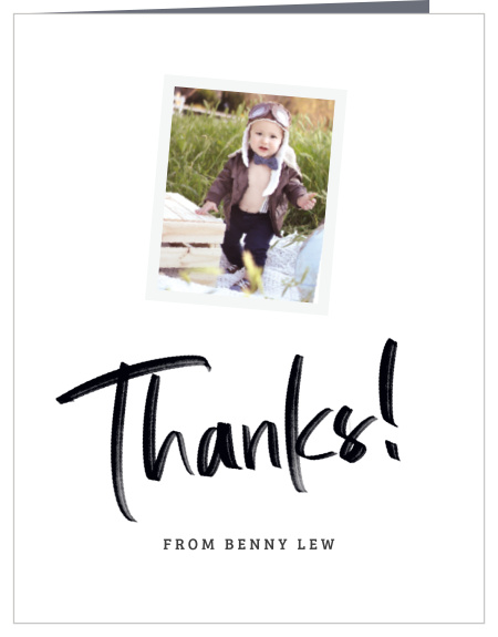 Thank your child's party guests for attending their celebrations, with our Photo Album First Birthday Thank You Cards!