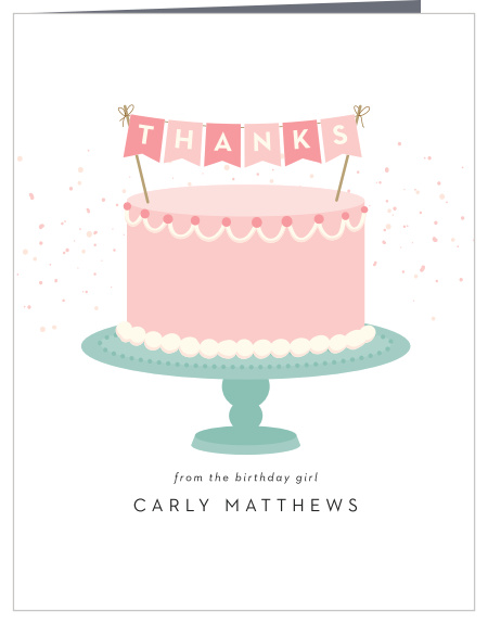 Our Birthday Banner First Birthday Thank You Cards express appreciation for the presence of family and friends at your child's celebration.