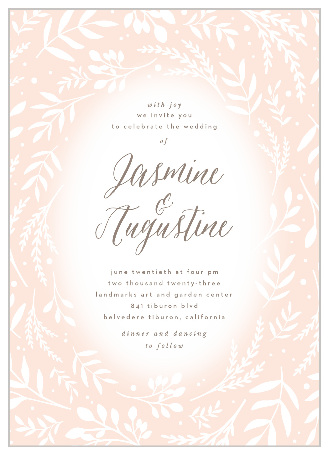Flowering Script Wedding Invitations