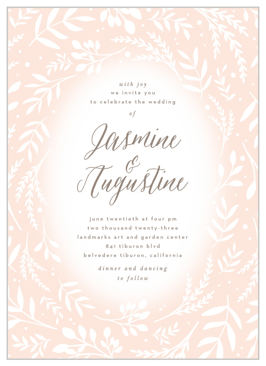 Surround yourself with family and friends on your special day with our Flowering Script Wedding Invitations. 