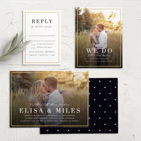 Opaque Photo Flair Wedding Invitations