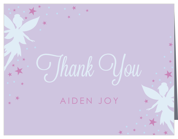 The support and presence of loved ones at your little one's celebration was magical, show them your appreciation with our Woodland Fairies First Birthday Thank You Cards.