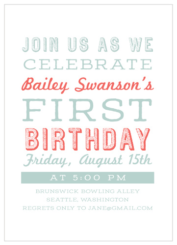 Get your guests ready for a blast with our Concert Poster First Birthday Invitations.
