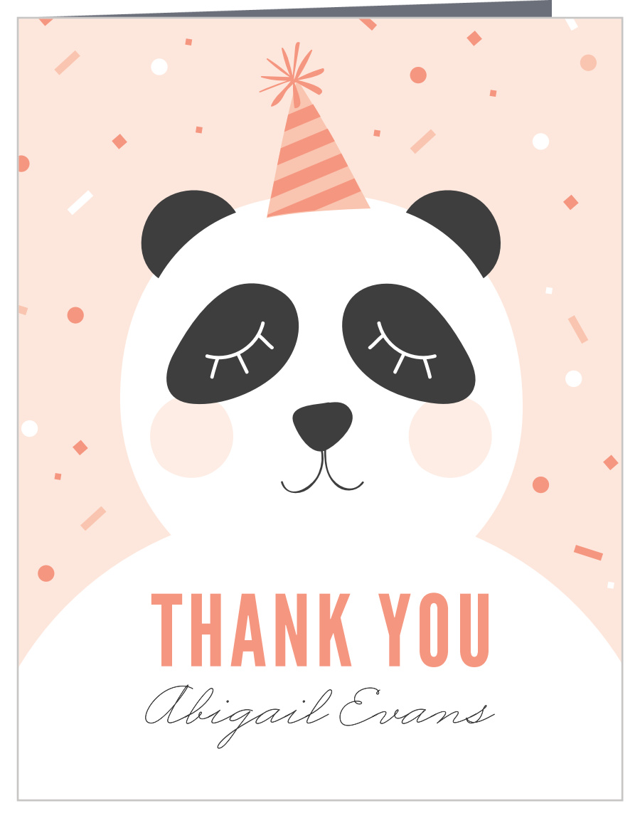 Party Panda First Birthday Thank You Cards