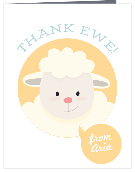 The presence of family and friends at your child's celebration meant a lot to you, show them your appreciation with our Farm Frenzy First Birthday Thank You Cards.