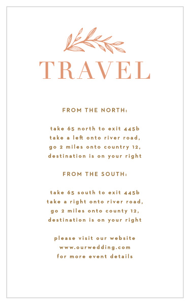Our Ornate Corners Direction Cards guide family and friends to your wedding venue with ease.