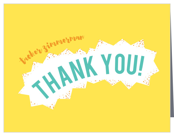 Thank your guests for making your event a blast with our Dino-Mite First Birthday Thank You Cards.