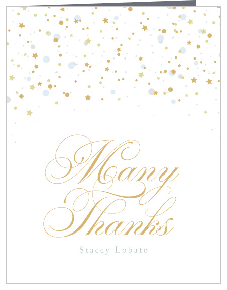 Thank your friends and family for making your birthday celebration one to remember with our Birthday Soiree First Birthday Thank You Cards.