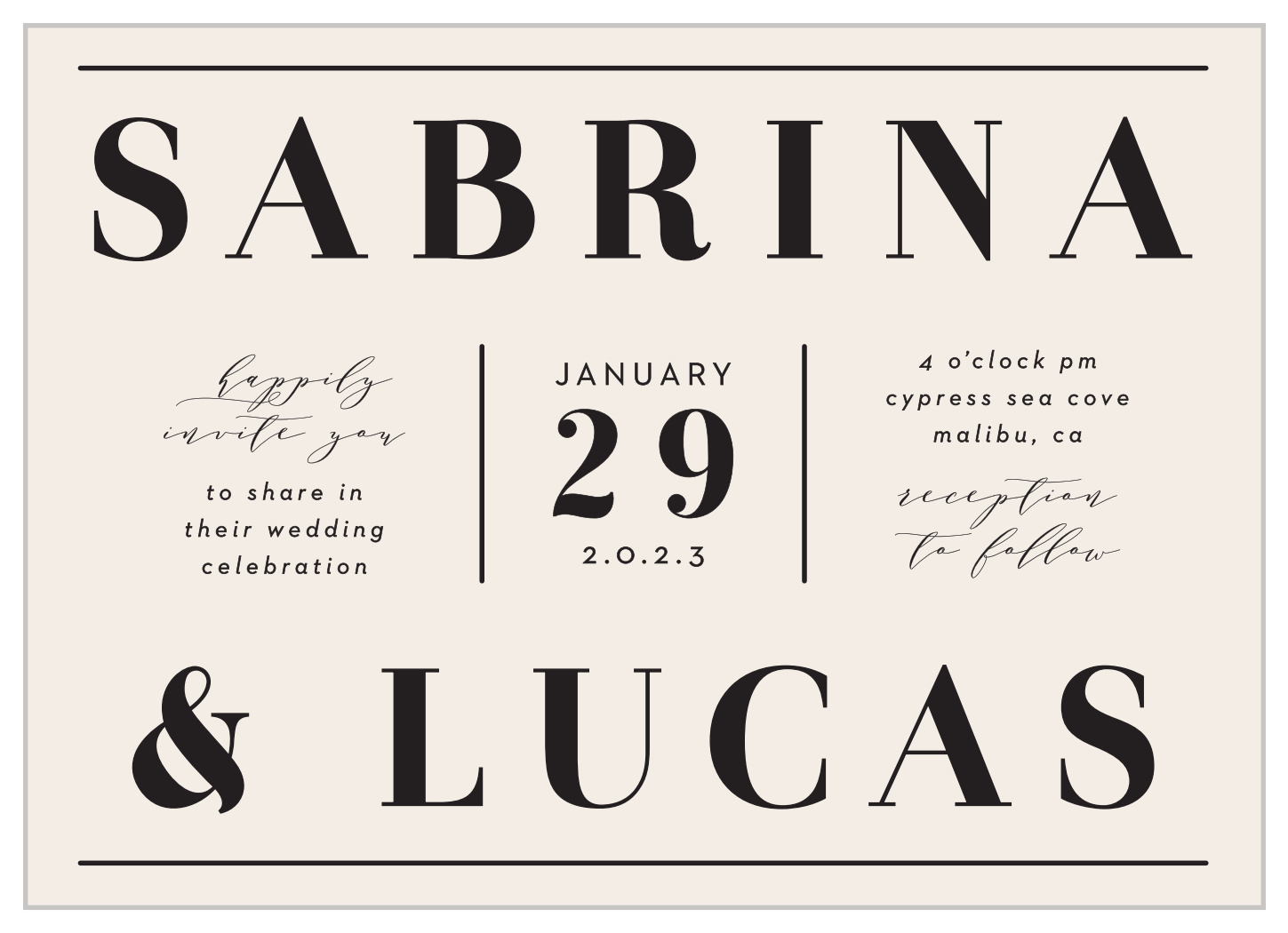 Cutest Couple Landscape Wedding Invitations