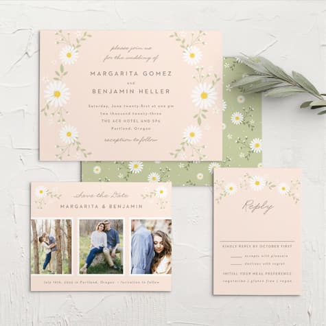 Summer Daisy Wedding Invitations