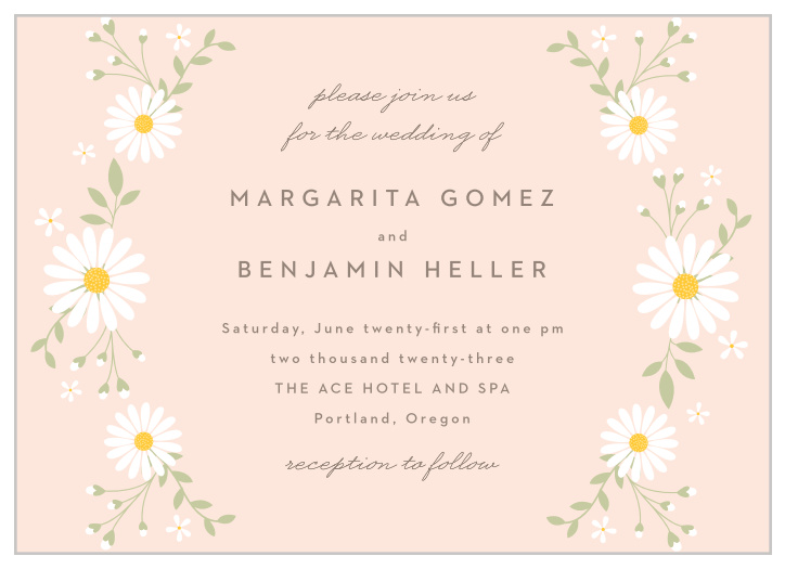 Gather family and friends together for your big day with our Summer Daisy Wedding Invitations.