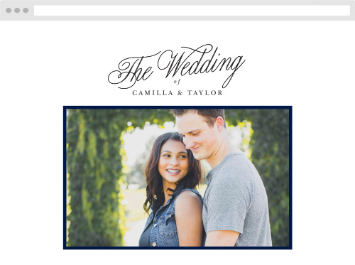 Calligraphic Slant Wedding Website