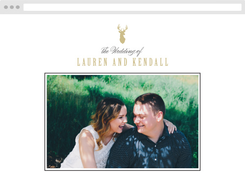 Camo & Antlers Wedding Website