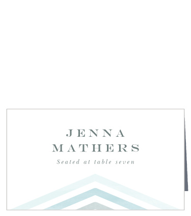 Family and friends will have no issue finding their seats for your reception with the help of our Chevron Arrow Place Cards.